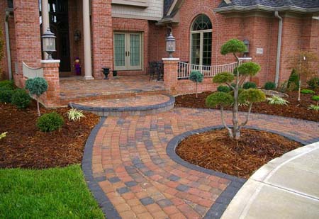 Creative brick walkway