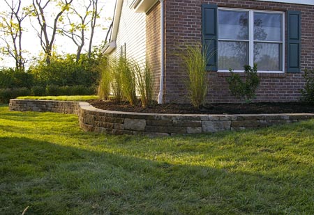 Winding garden wall