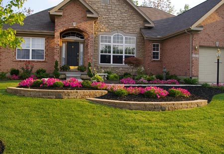 Scalloped garden wall