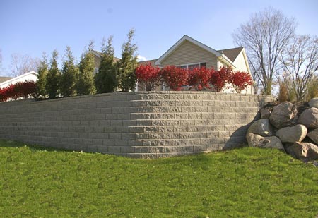 Retaining wall to level backyard